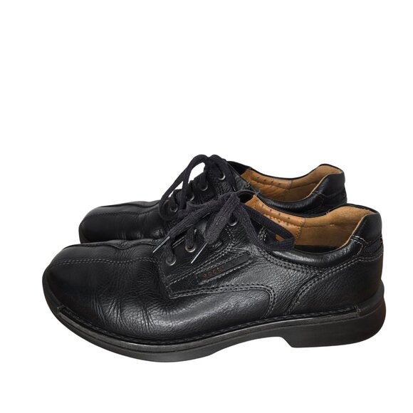ECCO Fusion Bicycle Toe Tie Black Leather Comfort Shoes Men\'s EU42, US 8/8.5 main image 8